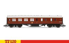 Hornby TT4009 - TT - Personenwagen mit Bremsabteil 57 Corridor, 3. Klasse, LMS, Ep. II - Wagen 1